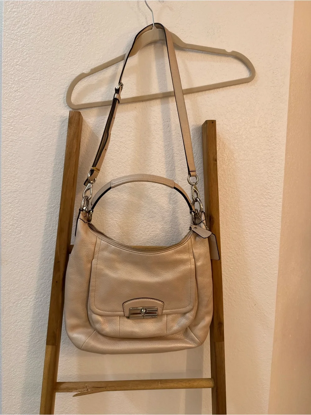 Coach Kristen Hobo Leather Shoulder Bag Champagne Buttery Soft Collection 2012